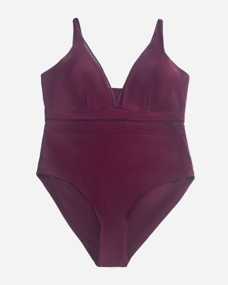 Plus Size Hollow out One Piece Swimsuit