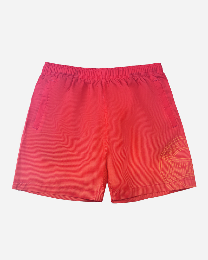 Logo Print Mesh Lined Quick Dry Boardshorts Set