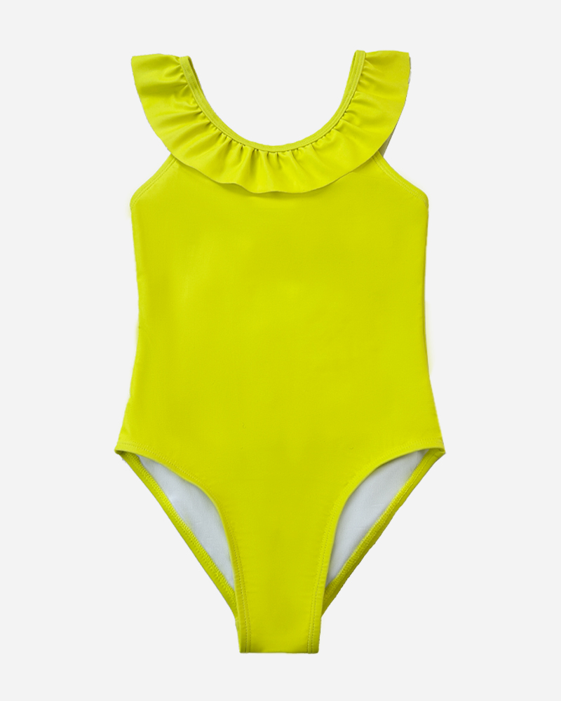 Frill Scoop Neck One Piece Swimsuit