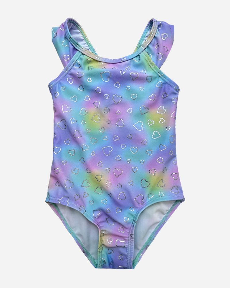 Gradient Ruffle One Piece Swimsuit