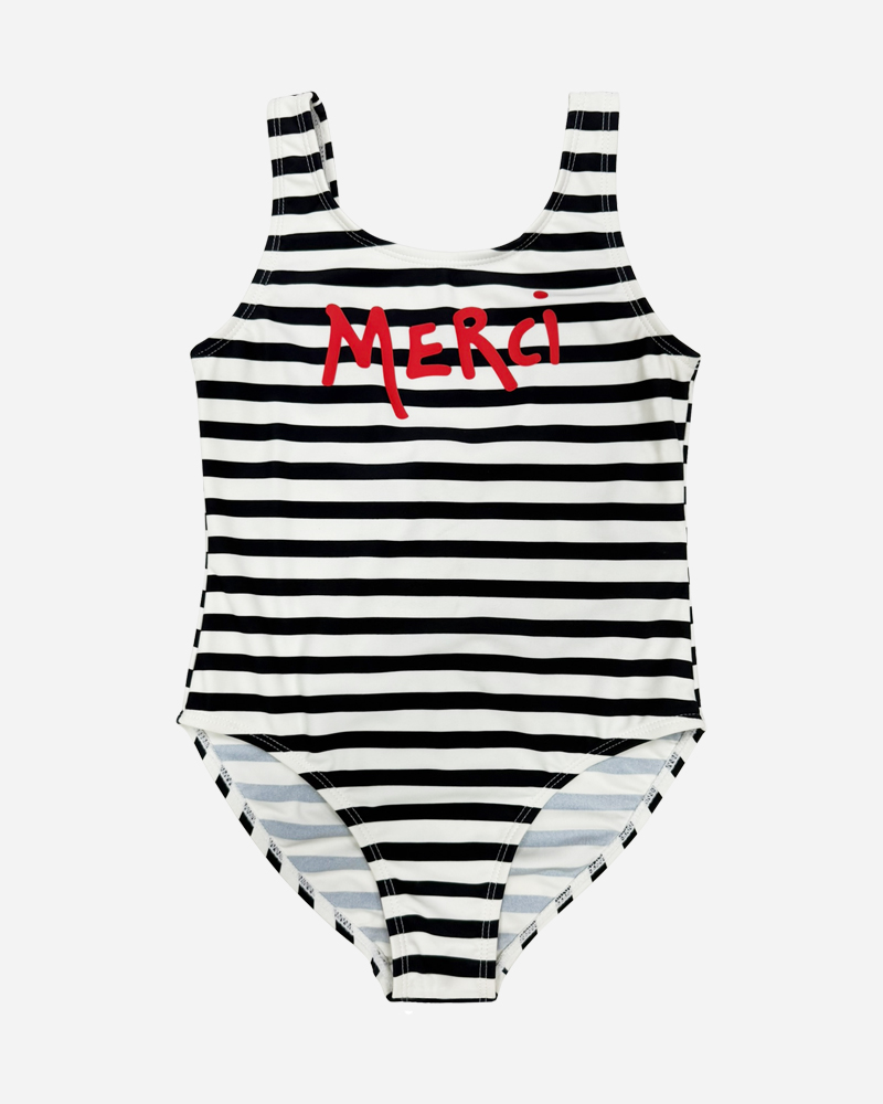 Stripe Scoop Neck One Piece Swimsuit