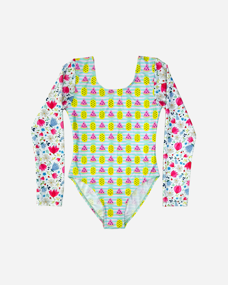 All Over Print Scoop Neck One Piece Swimsuit