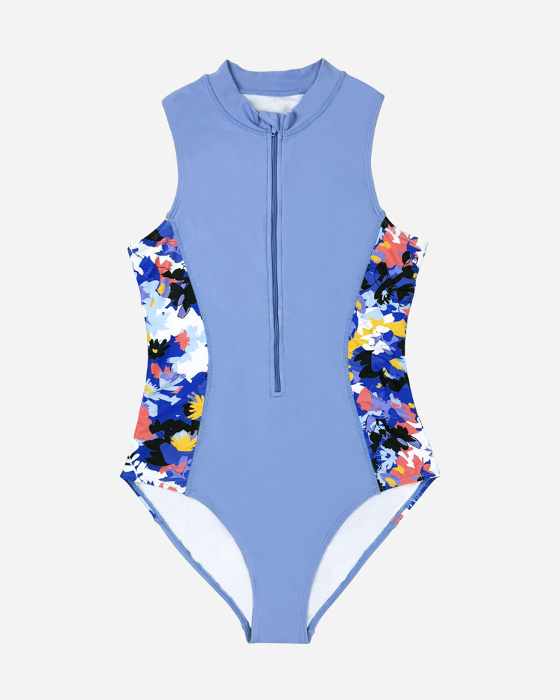 Sleeveless Half Zip One Piece Rashguard