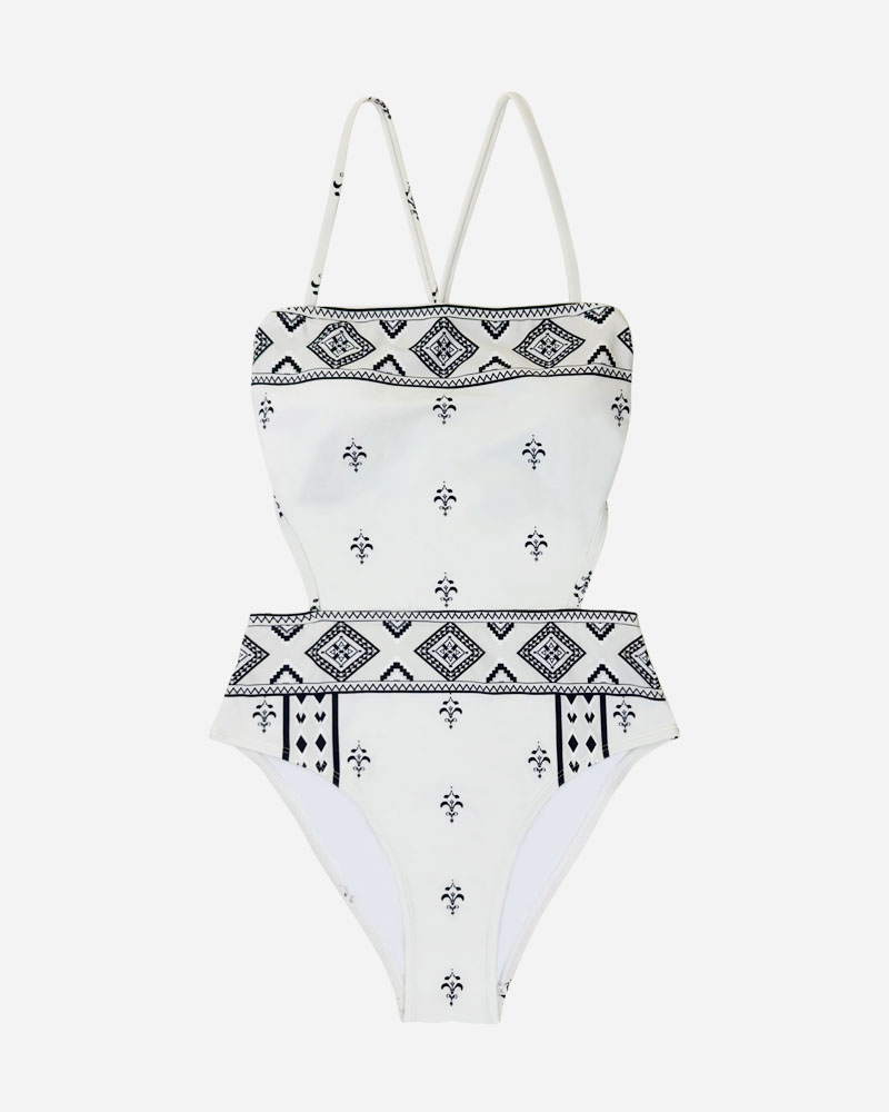 Bandeau Open Back One Piece Swimsuit