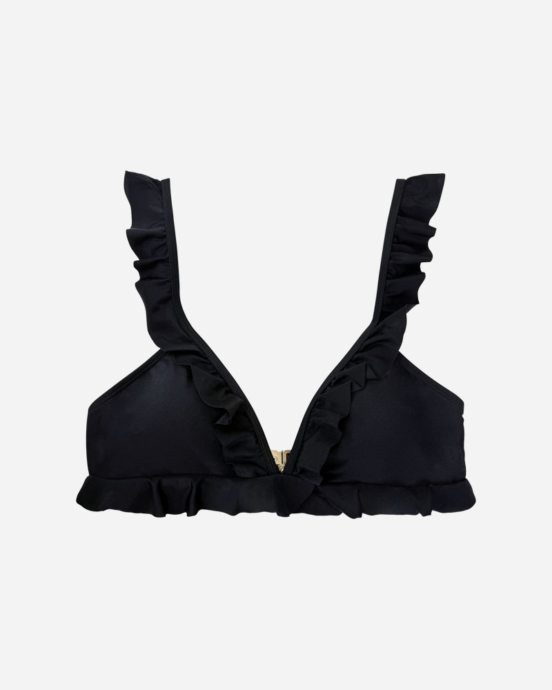 Frill V-Neck Bikini Top