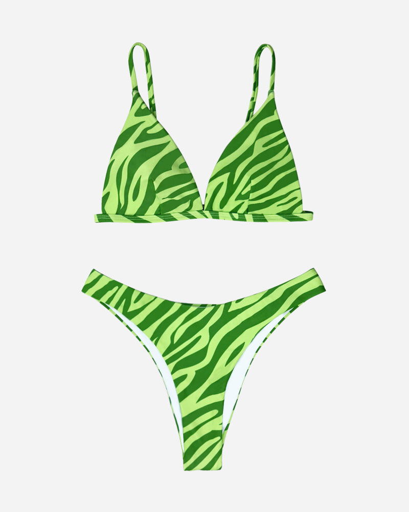 Tropical Triangle Bikini Top & Cheeky Bikini Bottoms Set