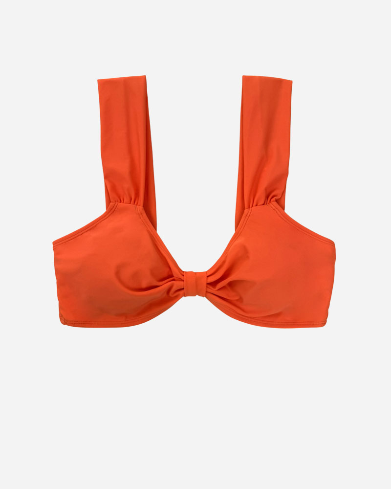 Knot Front Clip Closure Bikini Top